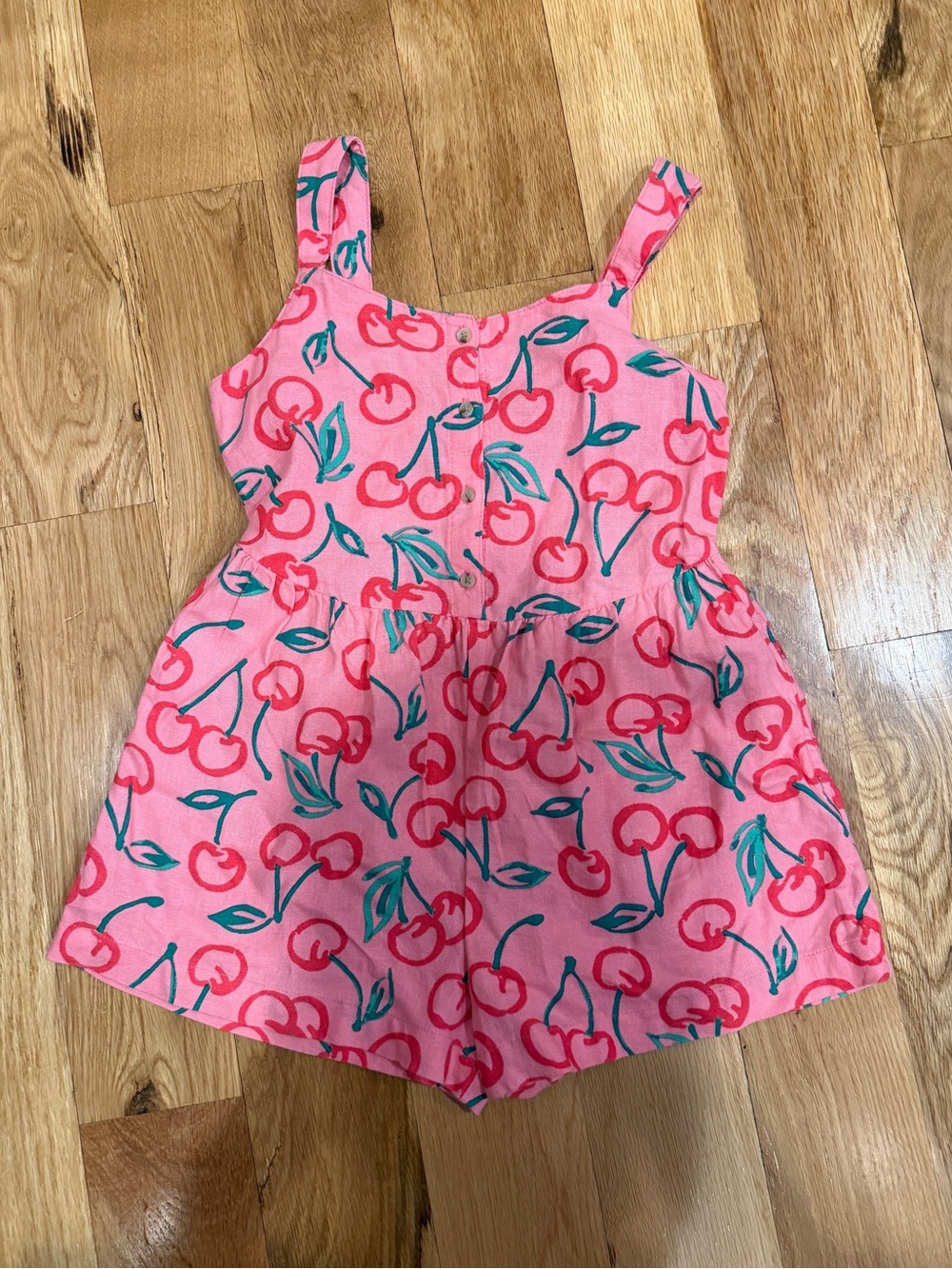 Old Navy Pink Cherry Print Romper